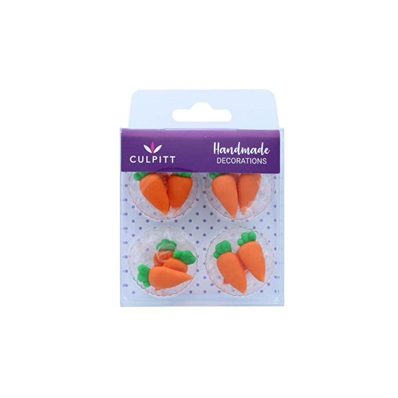Culpitt 381 Carrot Sugar Pipings 12 Pack, 2.5 Centimetre, Orange