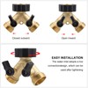 CPROSP 2-Way Y-Splitter 3/4 Inch Brass for Inlet Hoses with