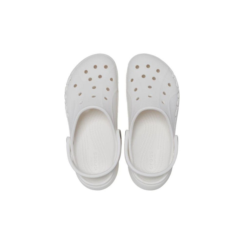 Crocs Women's Baya Platform Wooden Shoes, White