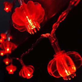 Amants01 USB 5V Red Lanterns String Lights 33ft/10M 80 LEDs Fairy String Lights for Wedding,Chinese New Year,Spring Festival,Party Decoration,Christmas.