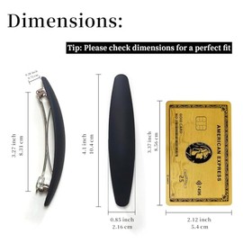 Pinzas Grandes Para El Cabello, Mate, De 10 Cm (4"), Antideslizantes, Resistentes, Estilo Francés, Para Cabello Grueso O Fino (Paquete De 3).