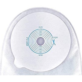 Urostomy Bag, Medicals Drainable Pouch Ostomy Stoma Bags One Piece System Cut-to-Fit,Pack of 10 PCS