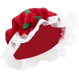 YUNHENTONG Mrs Claus Hat Mrs Santa Claus Costume Accessories Woman Christmas Hat Women Adults Christmas Hats Red Mrs. Claus Christmas Hat for Christmas Party, Cosplay