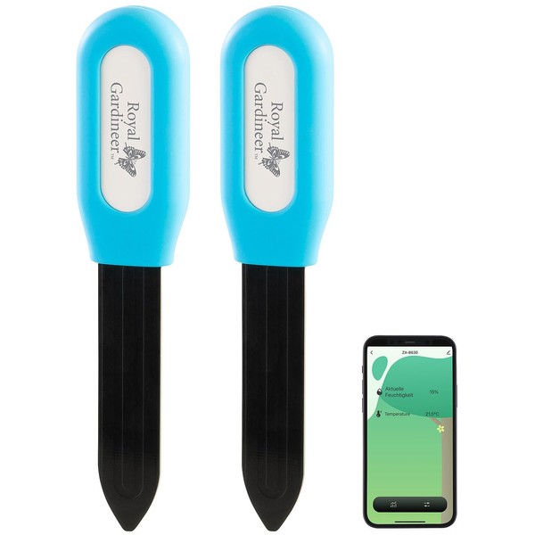 Royal Gardineer Soil Sensor: Set of 2 Smart Plant Soil