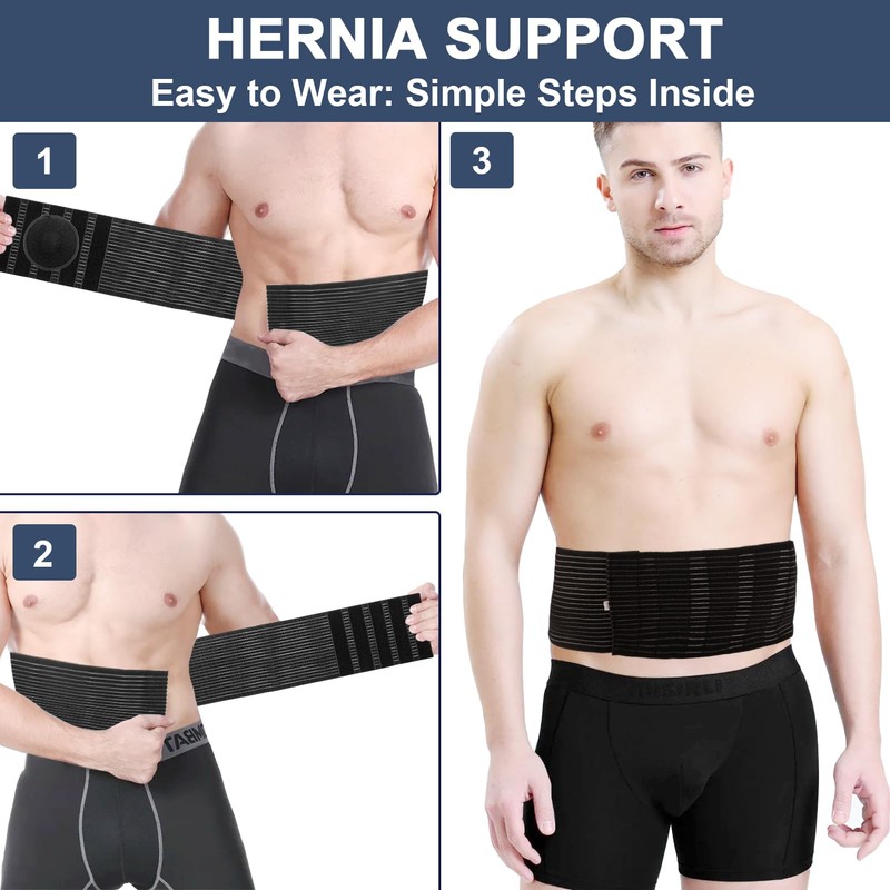 FDFuZhao Umbilical Hernia Belt for Men & Women, Abdominal Support