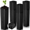 Hushee 200 Pcs Tall Tree Pot 12" Plastic Deep Plant