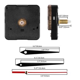 KAZUXI Watch Movement Handmade Wall Clock Movement Watch Shaft Hand Set DIY Yellow