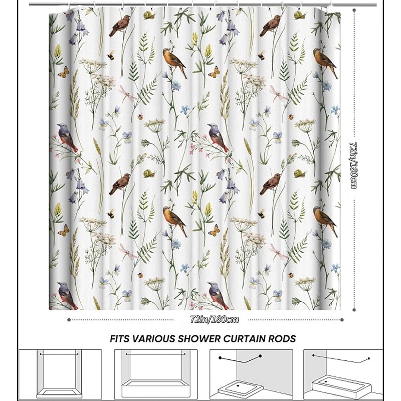 mefound Shower Curtain Waterproof & Mould Resistant Premium Hotel Quality