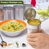 Tin Opener, Lychico 4-in-1 Can Opener Handheld Heavy Duty Stainless