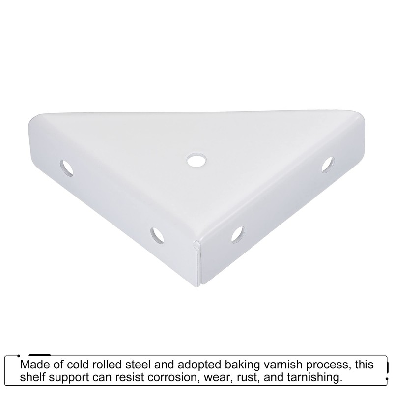 sourcing map Pack of 2 White Angle Corner Brackets 66