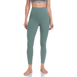 HeyNuts Yoga Pro 7/8 Leggings, High Waisted Soft Pants Buttery Workout Leggings Athletic Compression Yoga Pants 25'' Everglade Teal L(12)