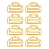 Office Clips 100pcs Cute Paper Yellow Cup Style Strong Metal