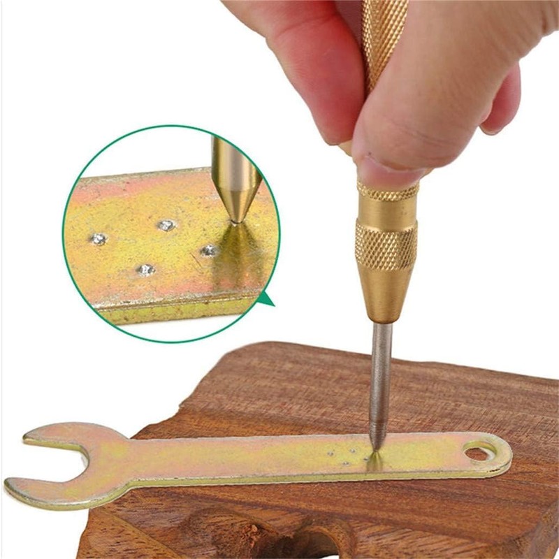 Perforadora Central Automática con Trazo Ajustable, Herramienta Punzón con Centro