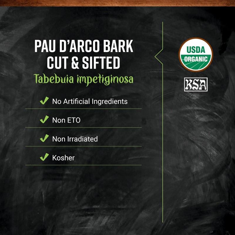 Frontier Co-op Pau d'Arco Bark, Cut & Sifted, Kosher, Non-irradiated