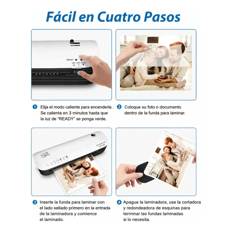 Laminadora Enmicadora Térmica+cortador De Papel+300 Micas