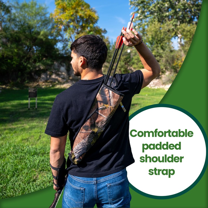 Archery Back Arrow Quiver Holder - Adjustable Quivers for Arrows,