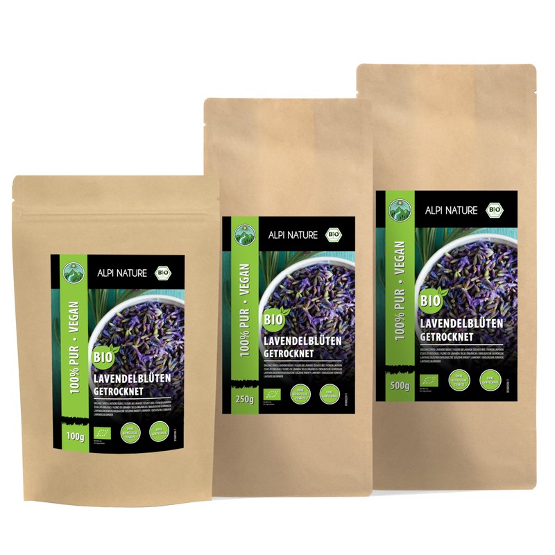 Organic Dried Lavender 100g 3.5 oz by Alpi Nature, Whole