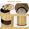 POWLAB Trash Can Outdoor Waste Container Round Stainless Steel Trash