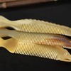 EXCEART Ox Horn Hair Comb, Fine Tooth Comb, Fish Shape,
