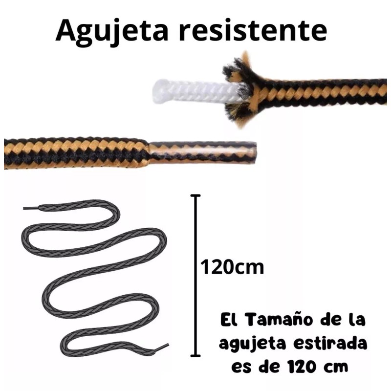 Universo en Linea 5 Par Agujetas Botas Combinadas Redondas Reforzadas