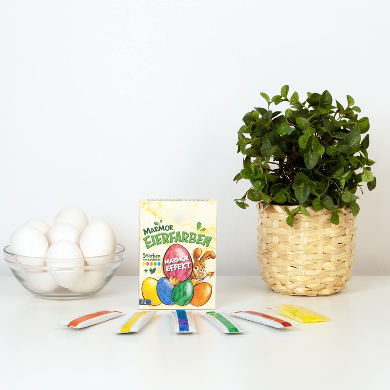 com-four® 25 x Egg Colours Marble Effect - Liquid Egg