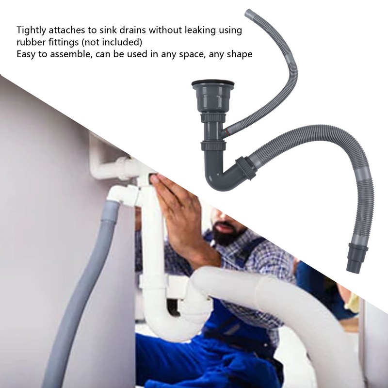 Kitchen Sink Strainer Drain Hose Single Sink Drain Set Kitchen