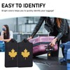 4 Pack Luggage Tag, Anyos PU Leather Travel Bag Labels