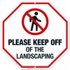 Please Keep Off of The Landscaping Sign, 12x12 Inches, 55