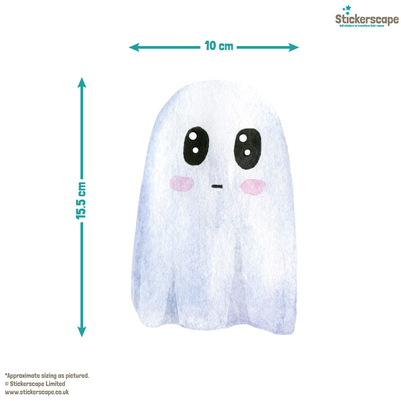 Stickerscape Halloween Window Stickers (Cute White Ghosts - 1 Sheet)