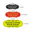 Signs ByLITA Designer Please Cover Your Food Sign (Red) -