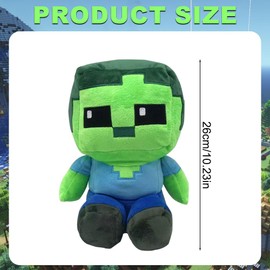 XPJBKC Creeper Plüschtier, 26 cm / 10,2 inch Cartoon Plüschtier, Plüschtier Figuren Stofftier, Kuscheltier Plüschtier Plush, Home Dekor Cartoon Plüsch Spielzeug Gefülltes für Kinde