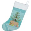 Caroline's Treasures BB9193CS Charolais Cow Christmas Christmas Stocking, Teal Fireplace