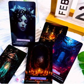 ZHQGYN - Cartas de oráculo de camino de las sombras, lecturas diarias de tarot para guía espiritual, desbloquea los reinos ocultos de tu yo interior con nuestro poderoso y místico 'Path of Shadows'