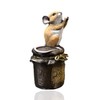 Cold Cast Bronze Mouse on Jam Jar - Michael Simpson