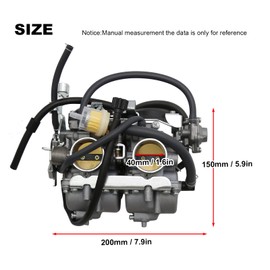 laffoonparts Carburetor Carb Replacement for Kawasaki Ninja 250R 250 EX250 1988-2007#15001-1433 15003-1602