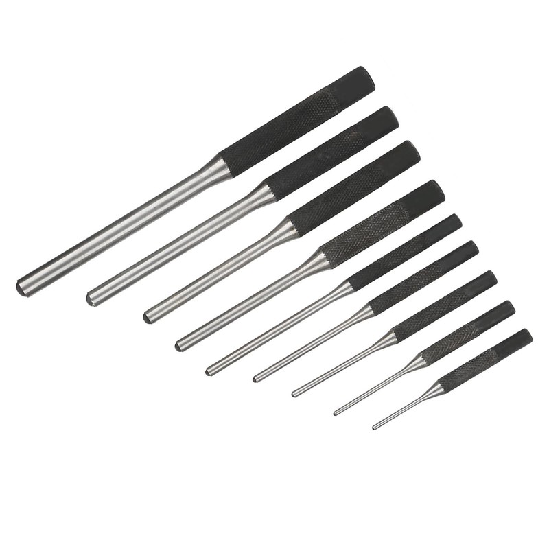 9PCS Durable Steel Roll Pin Punch Set Mechanics Professional Tool