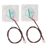 2Pcs 3D Printer Cooling Fan LED Light Hydraulic Bearing Mini