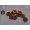 10 x Beautiful Wooden Buttons 4 Holes Made in Europe