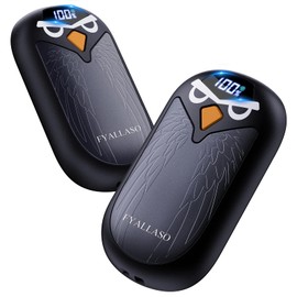 Electric Hand Warmers Rechargeable 2 Pack, Cute Eagle Handwarmer with LED Display, AI Temp Control 4 Heat Levels Max 127℉, Reusable Pocket Heater for Raynauds Golf Camping Hunting, Gifts for Men Women