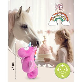 NICI Cuddly Toy Seahorse Laguna Rainbow 27 cm - Seahorse Cuddly Toy in Gift Box, Plush Toy for Cuddly Animal Lovers, Stuffed Toy - 49709
