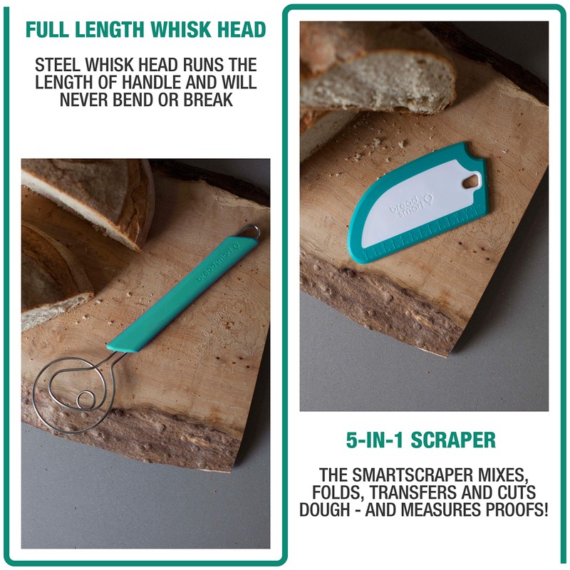 Breadsmart Artisan Bread Whisk and Bench Scraper Duo - Essential