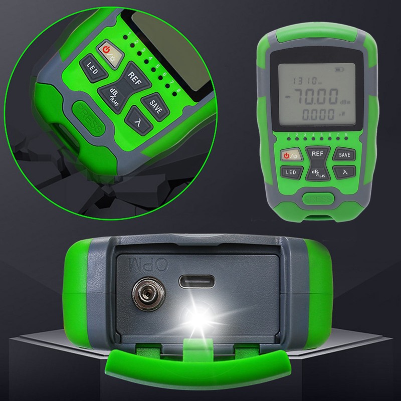Optical Fiber Power Meter ‑70~+10dbm Digital Display Optic Cable Tester