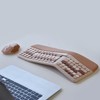 Wireless Ergonomic Keyboard and Mouse Combo with PU Wrist Rest,