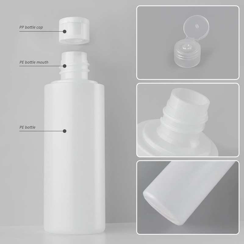 ATBUSS Pack of 4 200 ml squeeze bottles with hinged