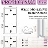 DoubleFill 3 Sets Wall Molding Kit Pre-Cut Wainscot Wall Panel