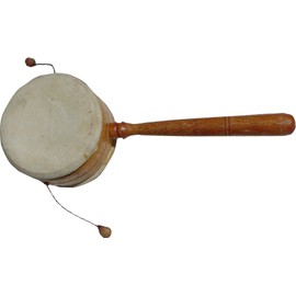 GURU SHOP Musical Instrument Made of Wood, Music Percussion Rhythm Sound Instrument, Handmade, Rotating Drum 2, Brown, 21 x 6.5 x 4.5 cm, Musical Instruments