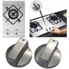 MIGUOSJIAONE 4 Pcs 6MM Gas Hob Knobs Silver Gas Stove