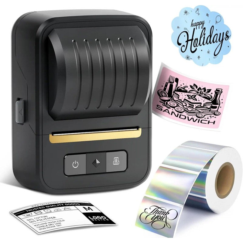 Label Maker with Tape Bluetooth Label Maker Portable Thermal Printer
