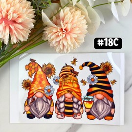 UV DTF DECALS, 4" height, Cup Decals, Cup Stickers, Cup Decor - Decal: #18C - Honey Bee Gnome
