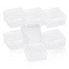 Lotsdonxia Set of 6 Small Rectangular Plastic Containers with Lids,